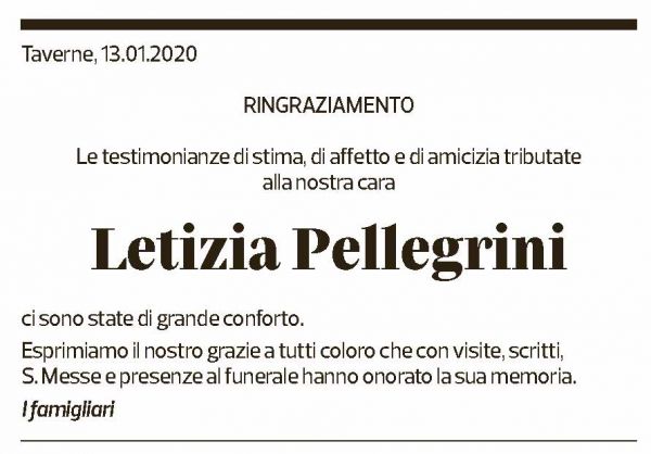 Annuncio funebre Letizia Pellegrini