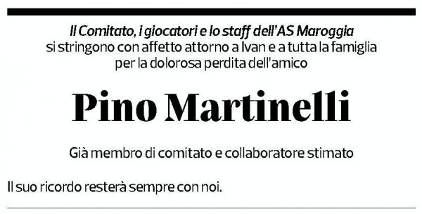 Annuncio funebre Giuseppe Martinelli