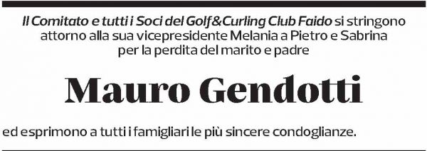 Annuncio funebre Mauro Gendotti