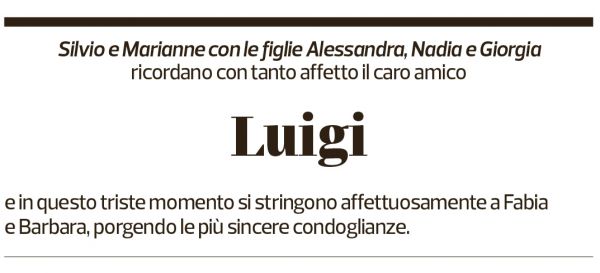 Annuncio funebre Luigi Dell'acqua