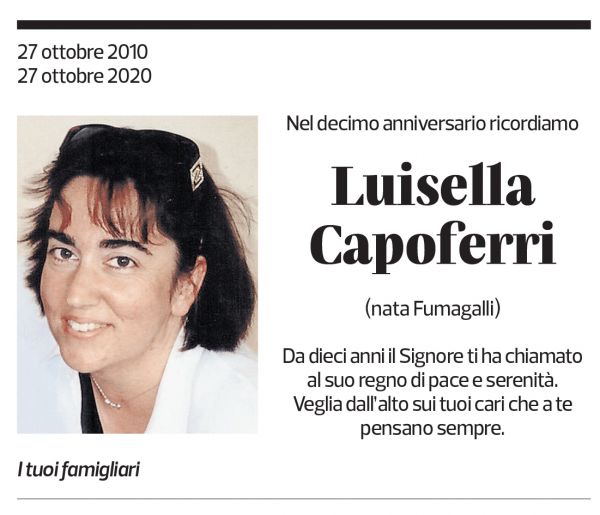Annuncio funebre Luisella Capoferri