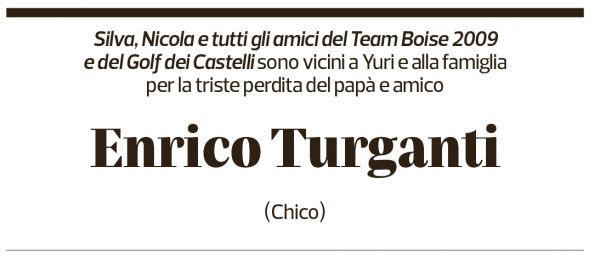 Annuncio funebre Enrico Turganti