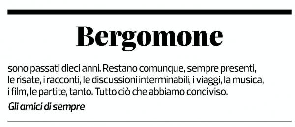 Annuncio funebre Bergomone 