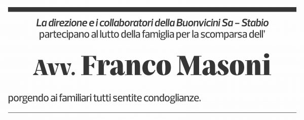 Annuncio funebre Franco Masoni