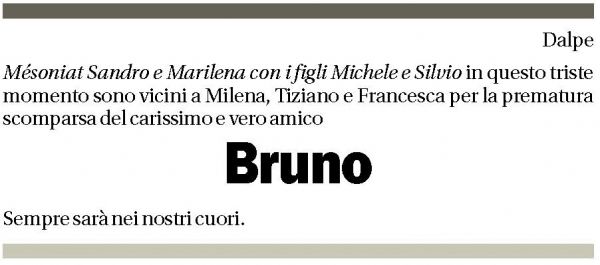 Annuncio funebre Bruno Beyeler