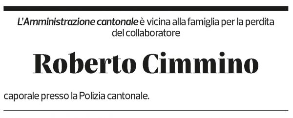 Annuncio funebre Roberto Cimmino