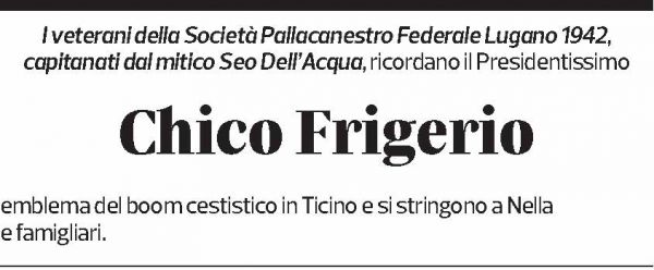 Annuncio funebre Enrico Frigerio