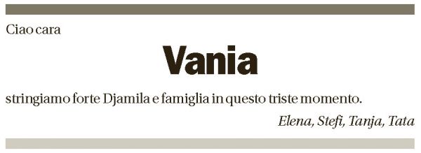 Annuncio funebre Vania Luraschi Beretta-piccoli