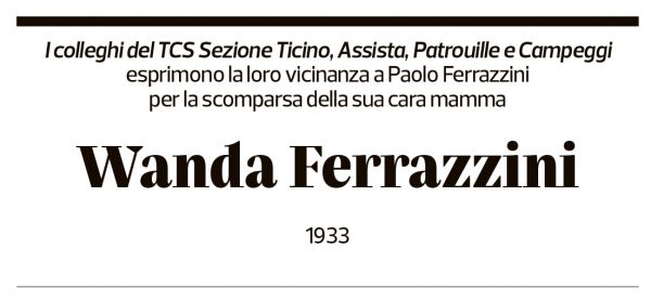 Annuncio funebre Wanda Ferrazzini