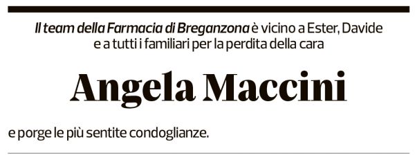 Annuncio funebre Angela Maccini