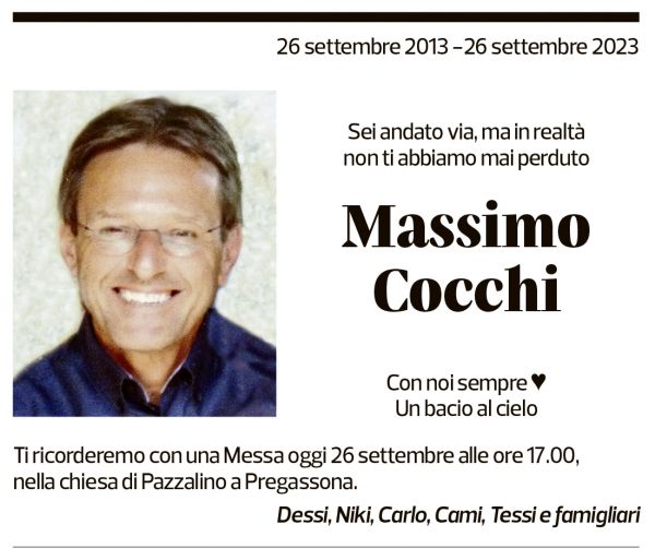 Annuncio funebre Massimo Cocchi