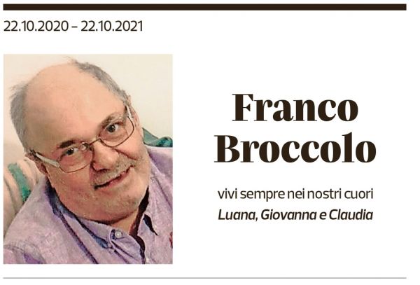 Annuncio funebre Franco Broccolo