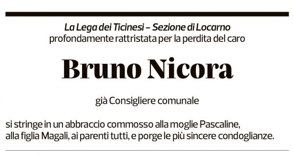 Annuncio funebre Bruno Nicora