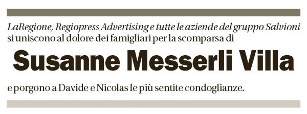 Annuncio funebre Susanne Messerli Villa