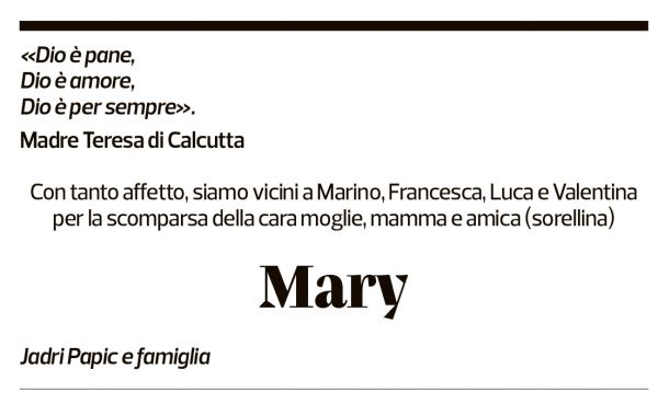 Annuncio funebre Maria Antonietta Reinero