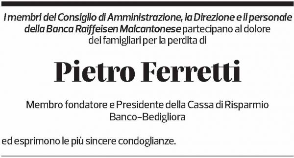 Annuncio funebre Pietro Ferretti