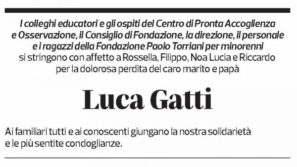 Annuncio funebre Luca Gatti