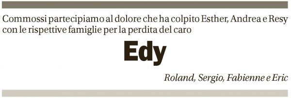 Annuncio funebre Edy Canonica