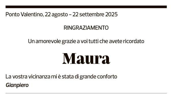 Annuncio funebre Maura 