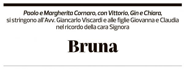 Annuncio funebre Bruna Viscardi