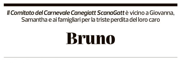 Annuncio funebre Bruno Cereghetti