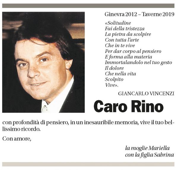 Annuncio funebre Rino 