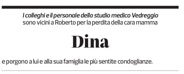 Annuncio funebre Dina Di Stefano