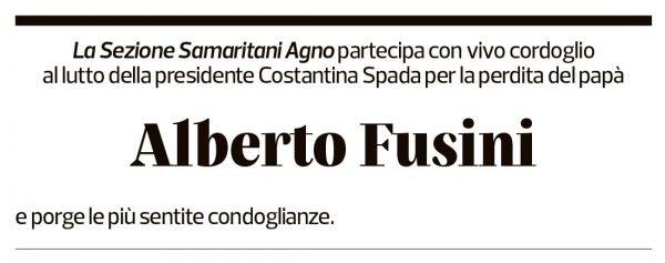 Annuncio funebre Alberto Fusini
