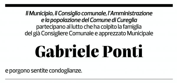 Annuncio funebre Gabriele Ponti