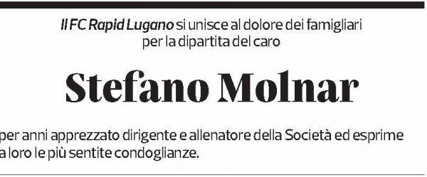 Annuncio funebre Stefano Molnar