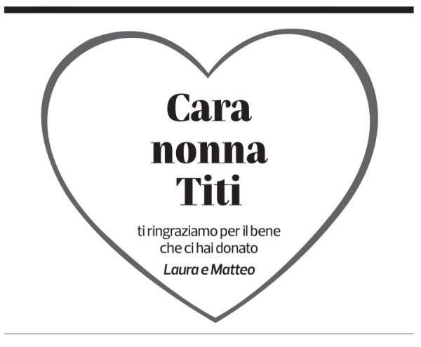 Annuncio funebre Mariangela Zariatti