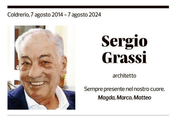 Annuncio funebre Sergio Grassi