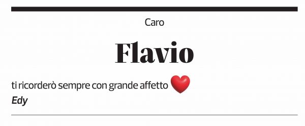 Annuncio funebre Flavio Lodigiani