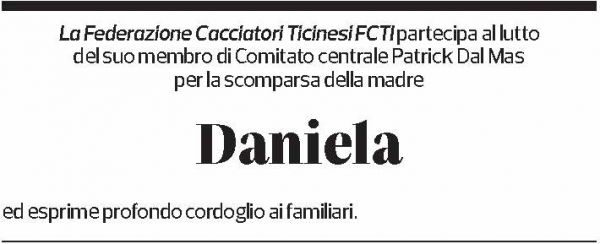 Annuncio funebre Daniela 