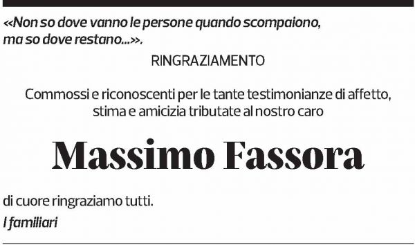 Annuncio funebre Massimo Fassora