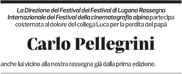 Annuncio funebre Carlo Pellegrini