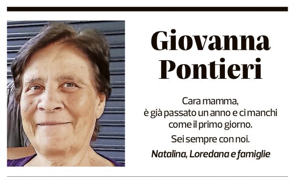 Annuncio funebre Giovanna Pontieri