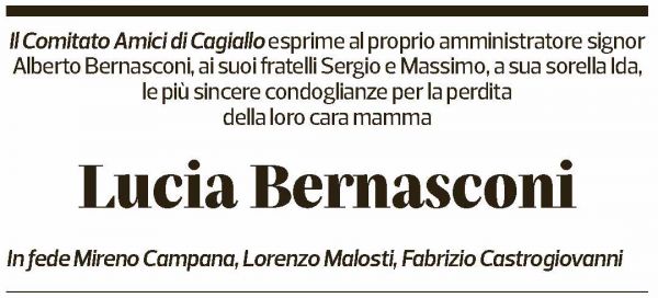 Annuncio funebre Lucia Bernasconi