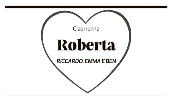 Annuncio funebre Roberta De Bernardi