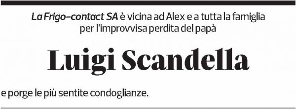 Annuncio funebre Luigi Scandella