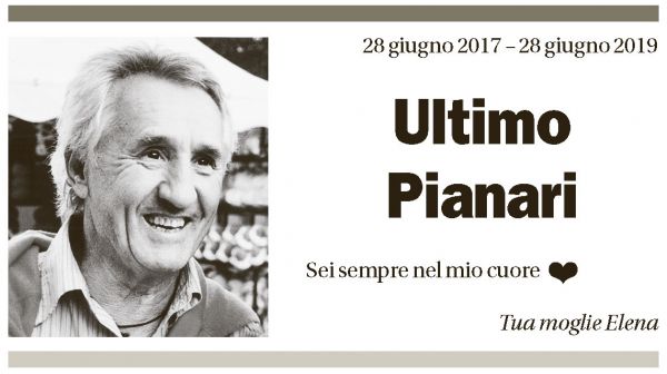 Annuncio funebre Ultimo Pianari