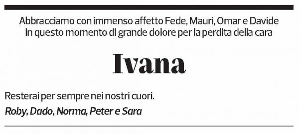Annuncio funebre Ivana Rossi