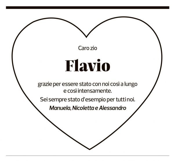 Annuncio funebre Flavio Riva