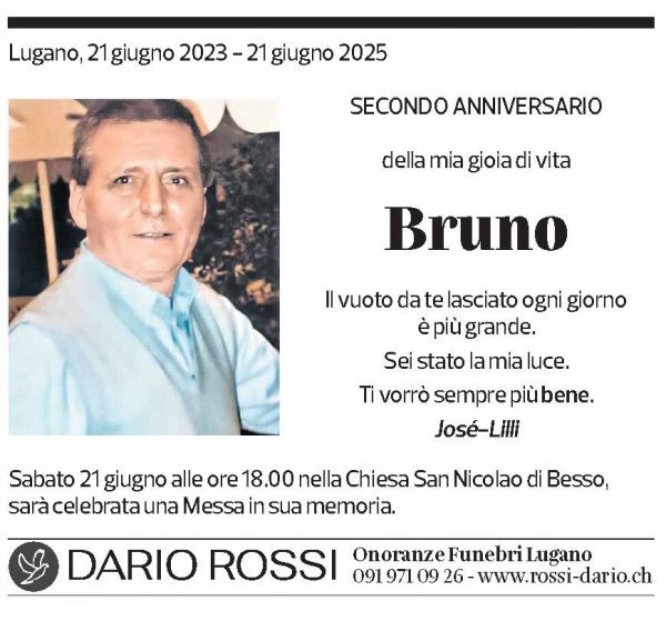 Annuncio funebre Bruno 