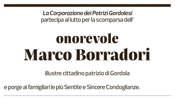 Annuncio funebre Marco Borradori