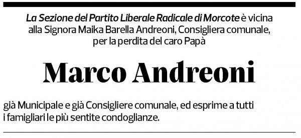 Annuncio funebre Marco Andreoni