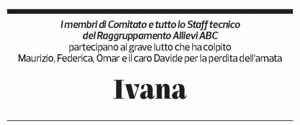 Annuncio funebre Ivana 