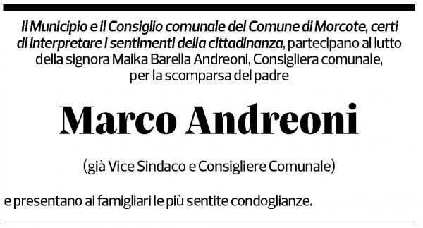 Annuncio funebre Marco Andreoni