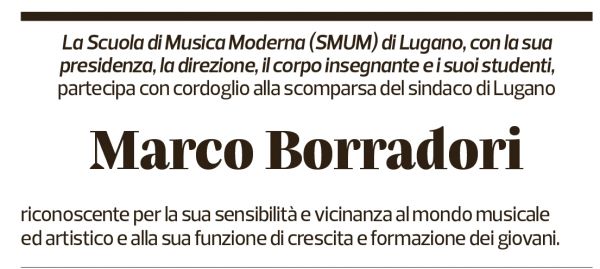 Annuncio funebre Marco Borradori