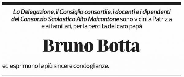 Annuncio funebre Bruno Botta